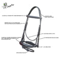 Load image into Gallery viewer, ExionPro Dressage Bridle: Mono Crown, Raised Browband, Anatomical Noseband, Detachable Flash & Web Reins - Southlake Paws
