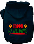 Load image into Gallery viewer, Happy Pawlidays Holiday Pet Hoodie

