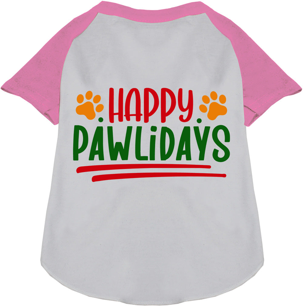 Happy Pawlidays Pet Raglan Shirt
