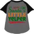 Load image into Gallery viewer, Santa's Little Yelper Pet Raglan Shirt

