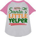 Load image into Gallery viewer, Santa's Little Yelper Pet Raglan Shirt

