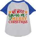 Load image into Gallery viewer, We Woof You a Merry Christmas Pet Raglan Shirt
