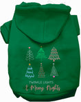 Load image into Gallery viewer, Twinkle Lights, Merry Nights Christmas Pet Hoodie
