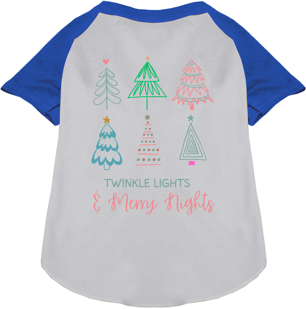 Twinkle Lights, Merry Nights Pet Raglan Shirt