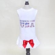 Born In The Usa Dog Dress White