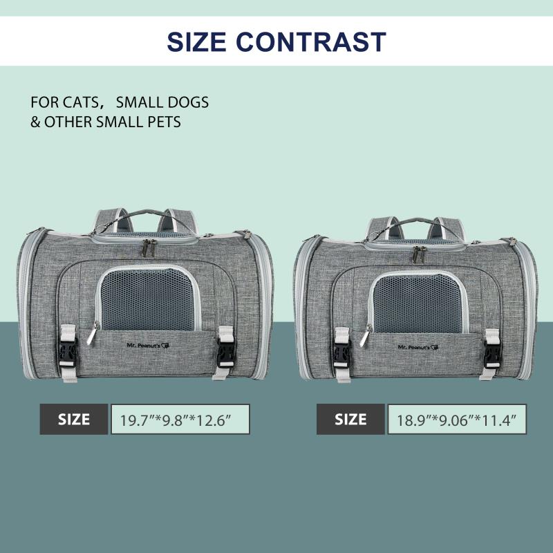 Mr. Peanut's Monterey Series Airline Compliant Horizontal Backpack Pet Carrier - Southlake Paws