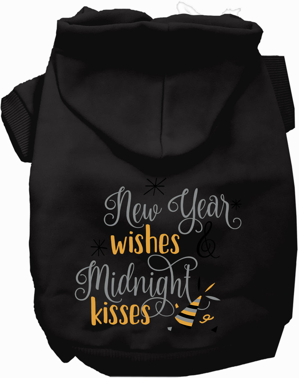 Midnight Kisses New Years Pet Hoodie