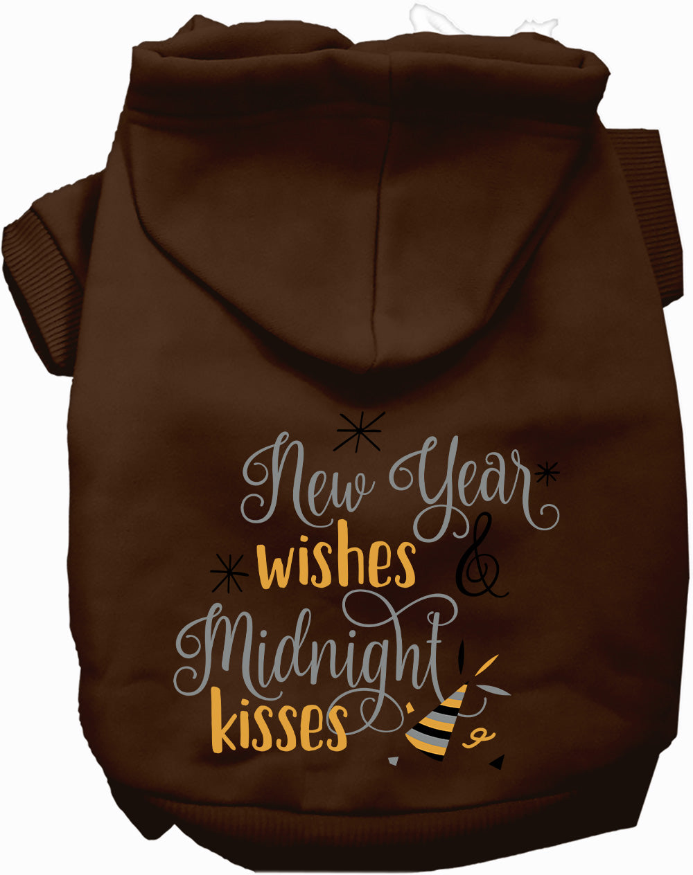 Midnight Kisses New Years Pet Hoodie