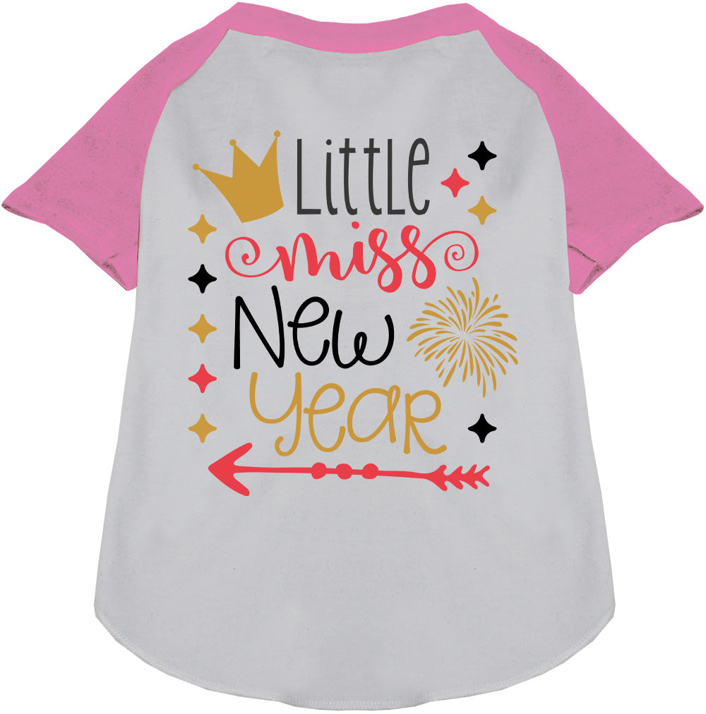 Little Miss New Year Pet Raglan Shirt