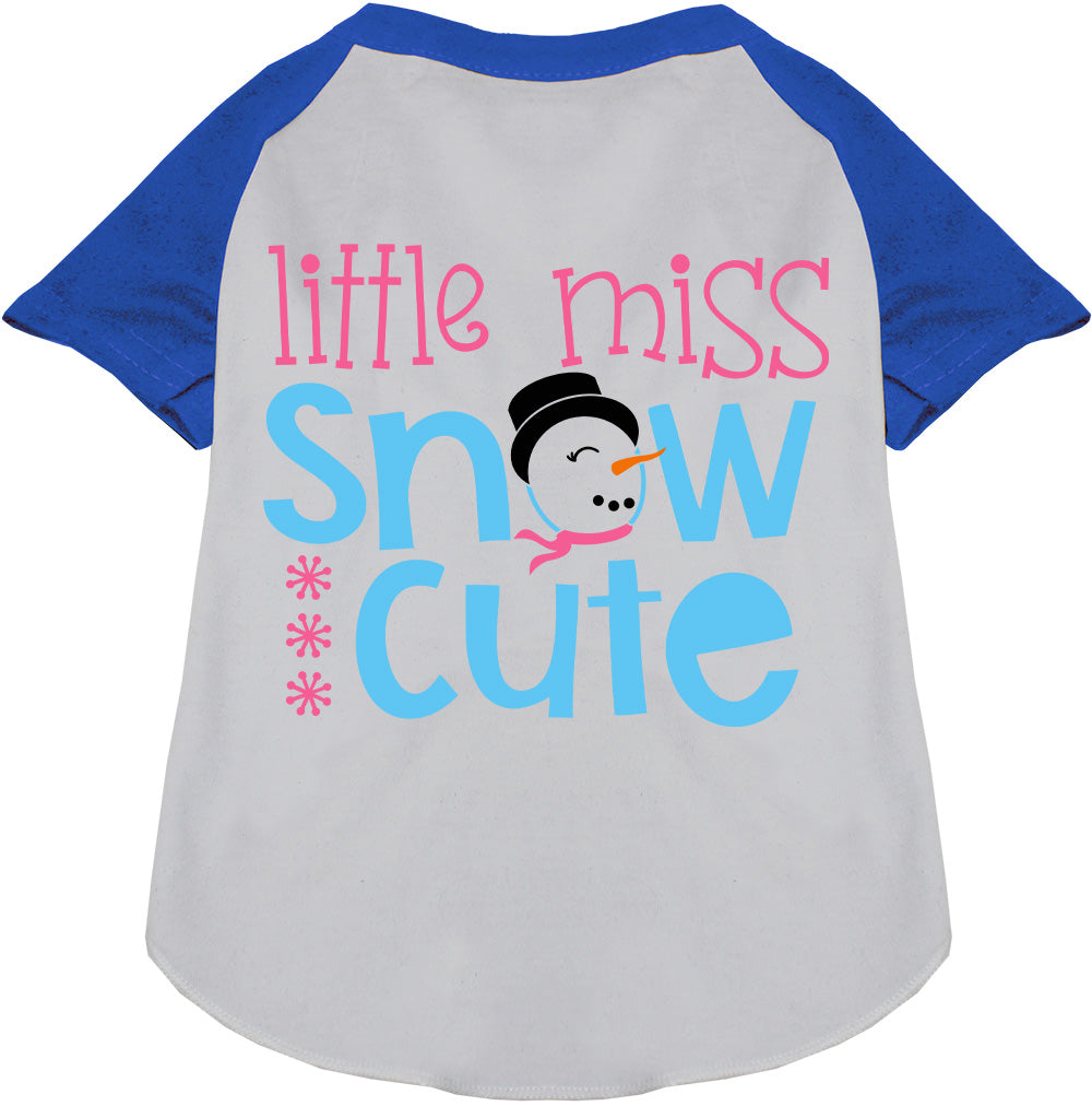 Little Miss Snow Cute Pet Raglan Shirt