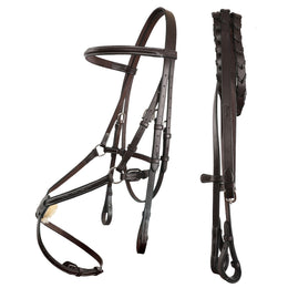 ExionPro Traditional Figure 8 Bridle With Laced Reins