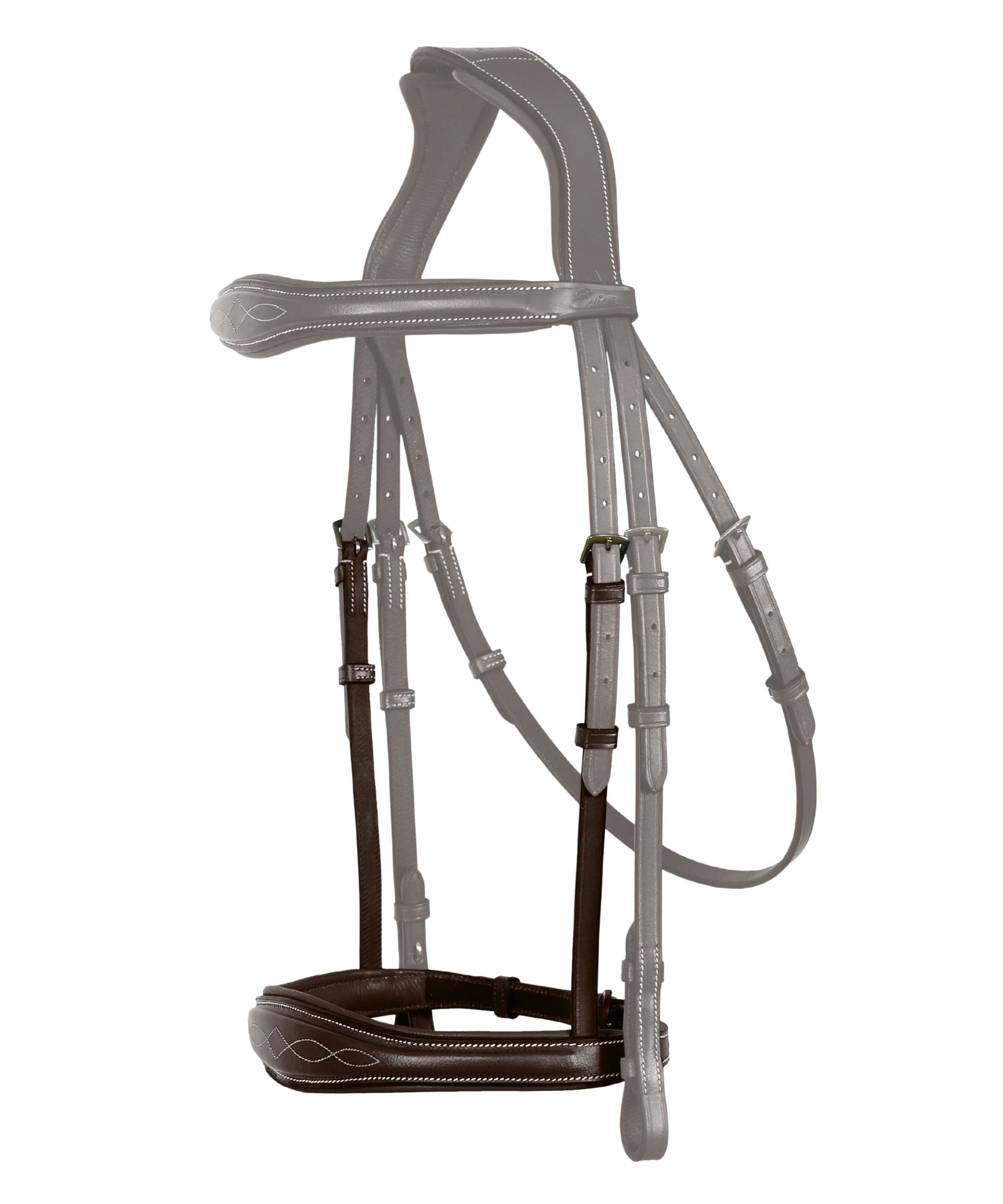 Replacement Noseband of ExionPro Fancy Stitched Raised Anatomical Bridle without Flash - Southlake Paws