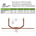 Load image into Gallery viewer, ExionPro Anti-Pressure Anatomic Jumping Raised Padded Fancy Wave Stitched Bridle
