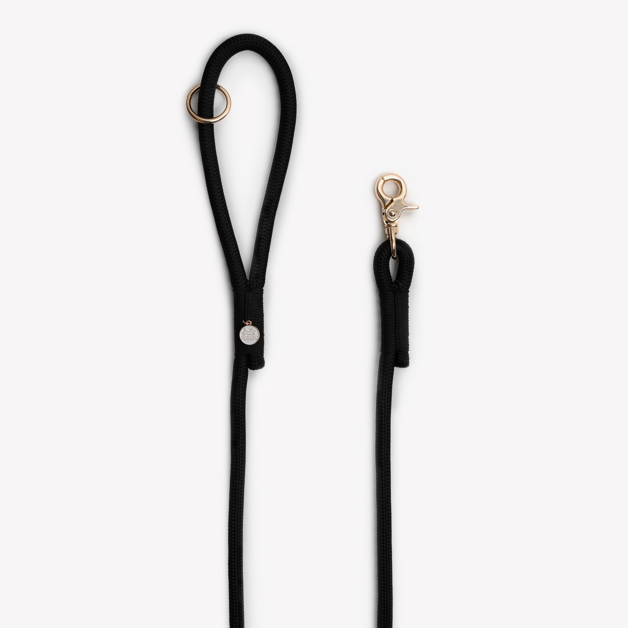 'Black' - Braided Rope Leash 