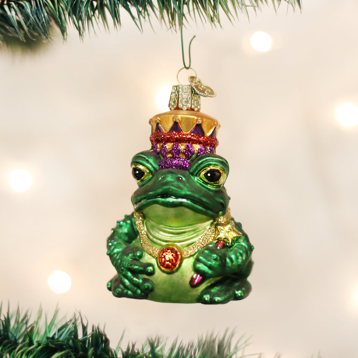 Frog King Ornament - Southlake Paws