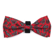 Paisley Red Bow Tie