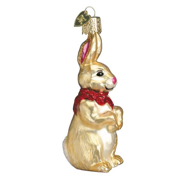 Bunny With Bow Ornament - Southlake Paws