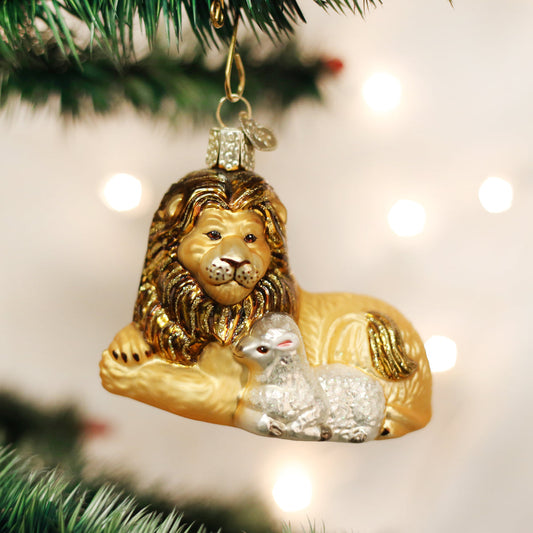 Lion And Lamb Ornament - Southlake Paws
