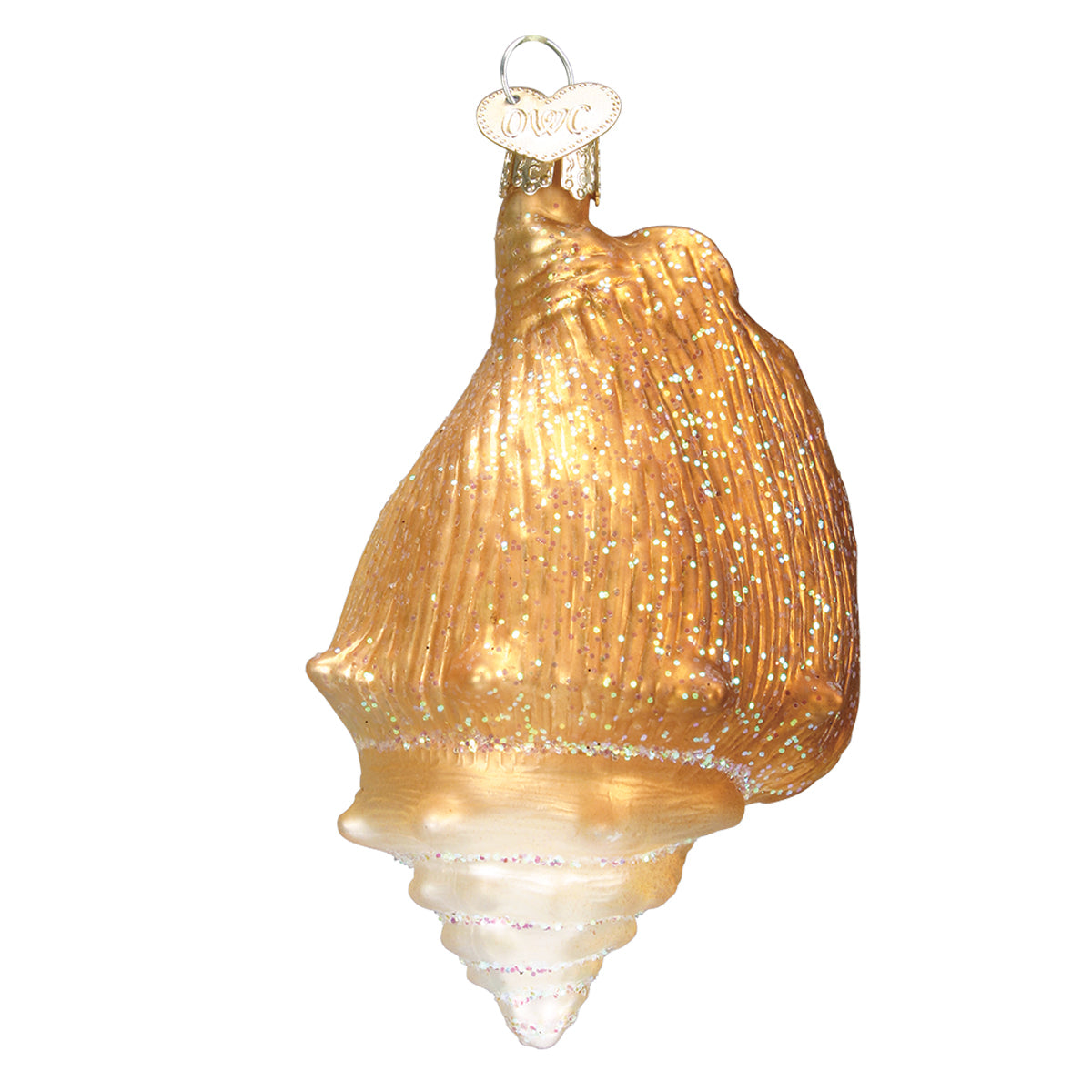 Golden Seashell Ornament - Southlake Paws