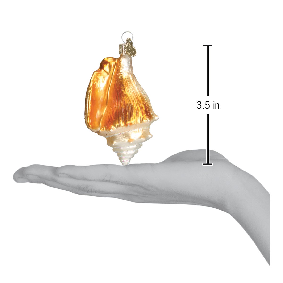 Golden Seashell Ornament - Southlake Paws