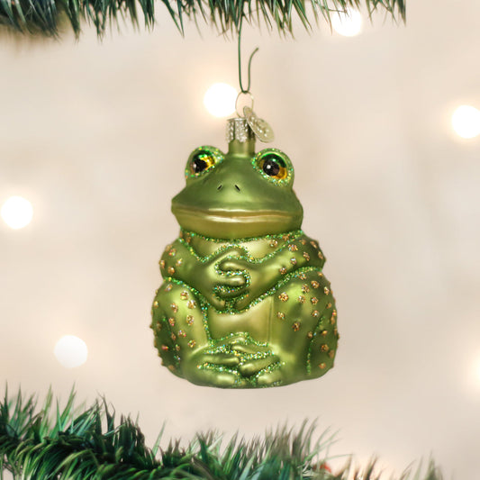 Sitting Frog Ornament - Southlake Paws