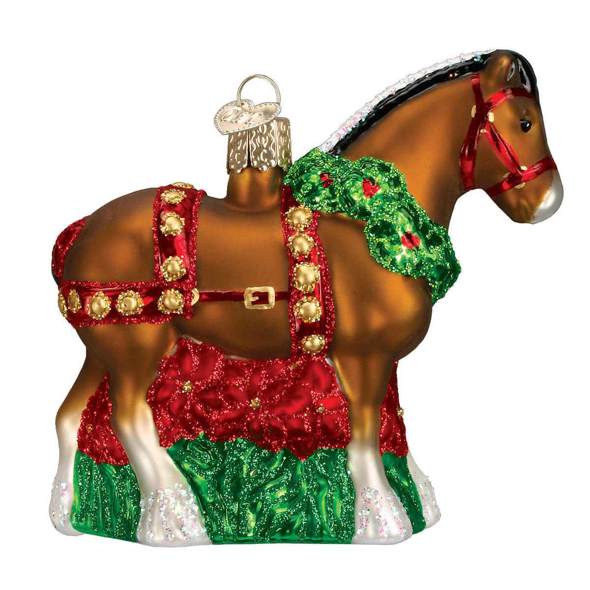 Holiday Clydesdale Ornament - Southlake Paws