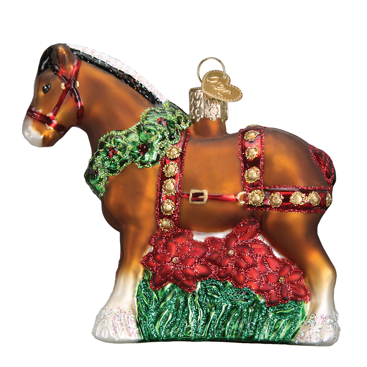 Holiday Clydesdale Ornament - Southlake Paws