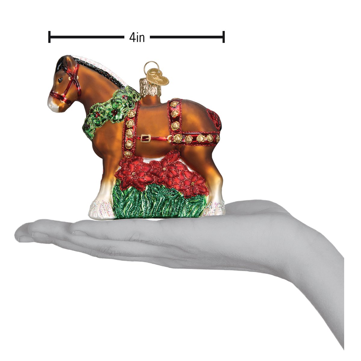 Holiday Clydesdale Ornament - Southlake Paws