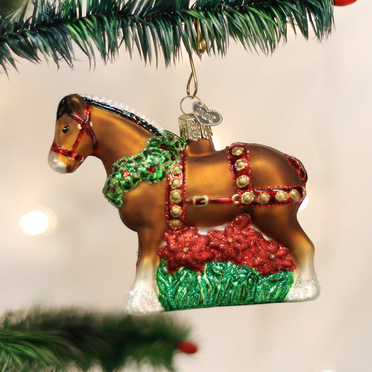 Holiday Clydesdale Ornament - Southlake Paws