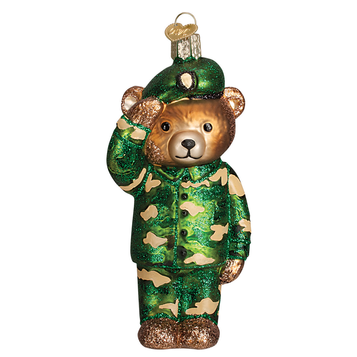 Army Bear Ornament - Southlake Paws