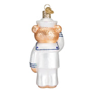 Navy Bear Ornament
