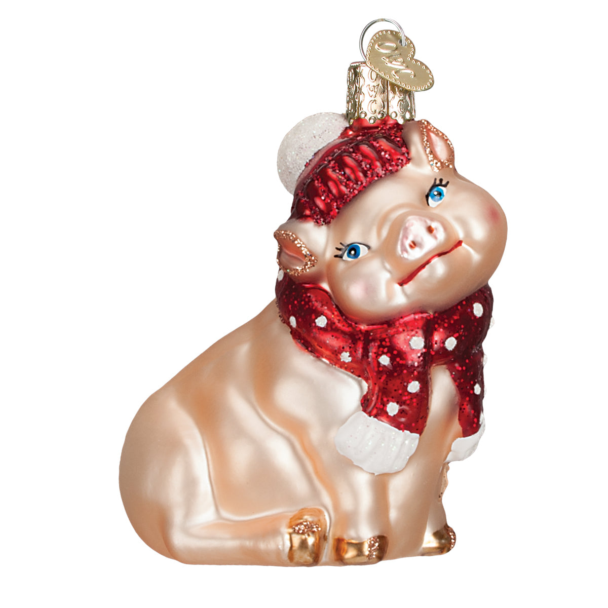 Snowy Pig Ornament - Southlake Paws