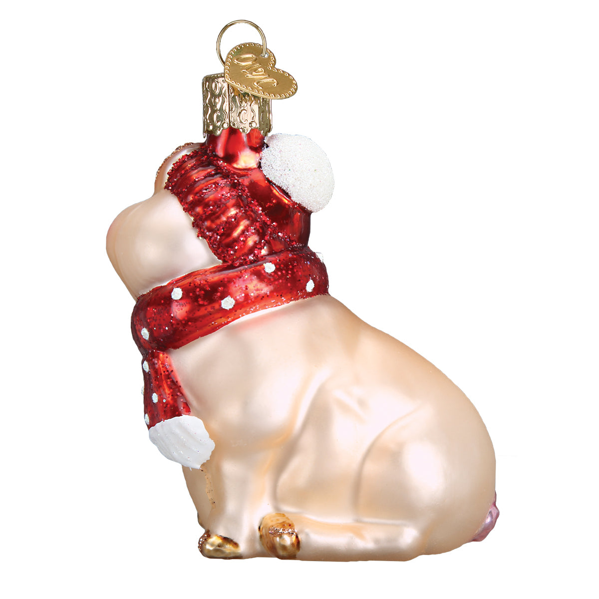 Snowy Pig Ornament - Southlake Paws