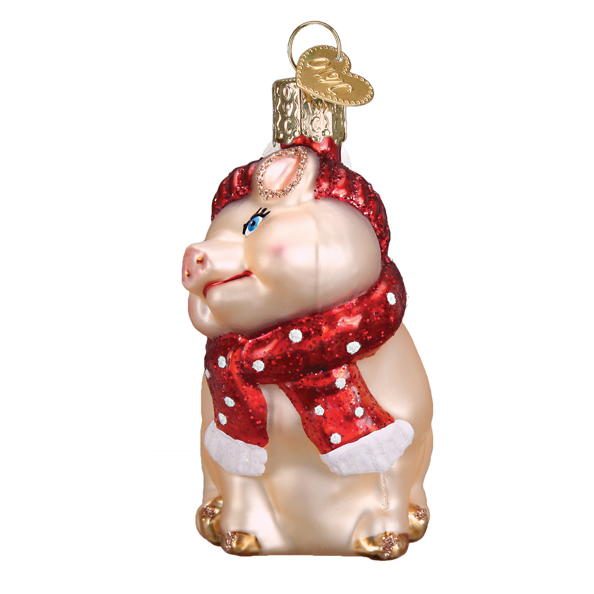 Snowy Pig Ornament - Southlake Paws