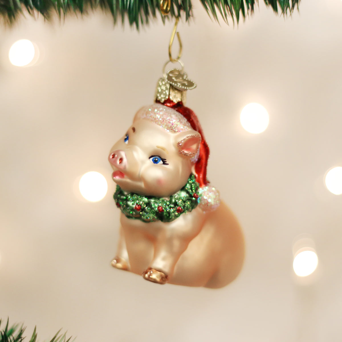 Holly Pig Ornament - Southlake Paws
