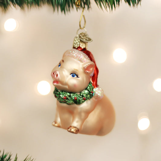 Holly Pig Ornament - Southlake Paws