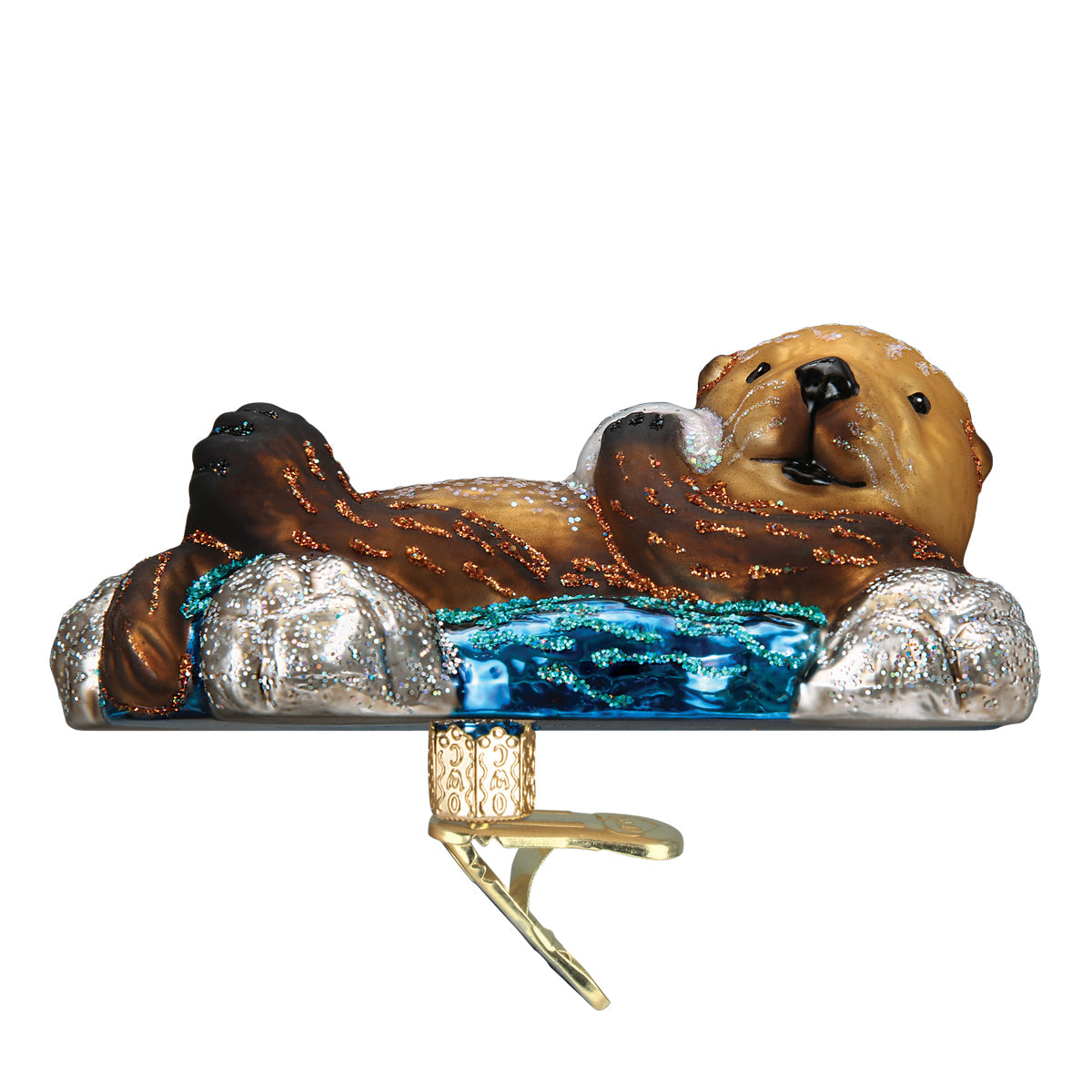 Floating Sea Otter Ornament - Southlake Paws