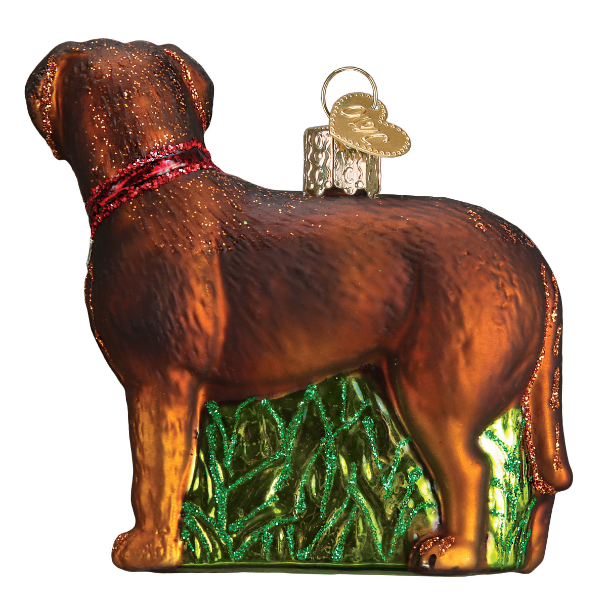 Standing Chocolate Lab Ornament - Southlake Paws
