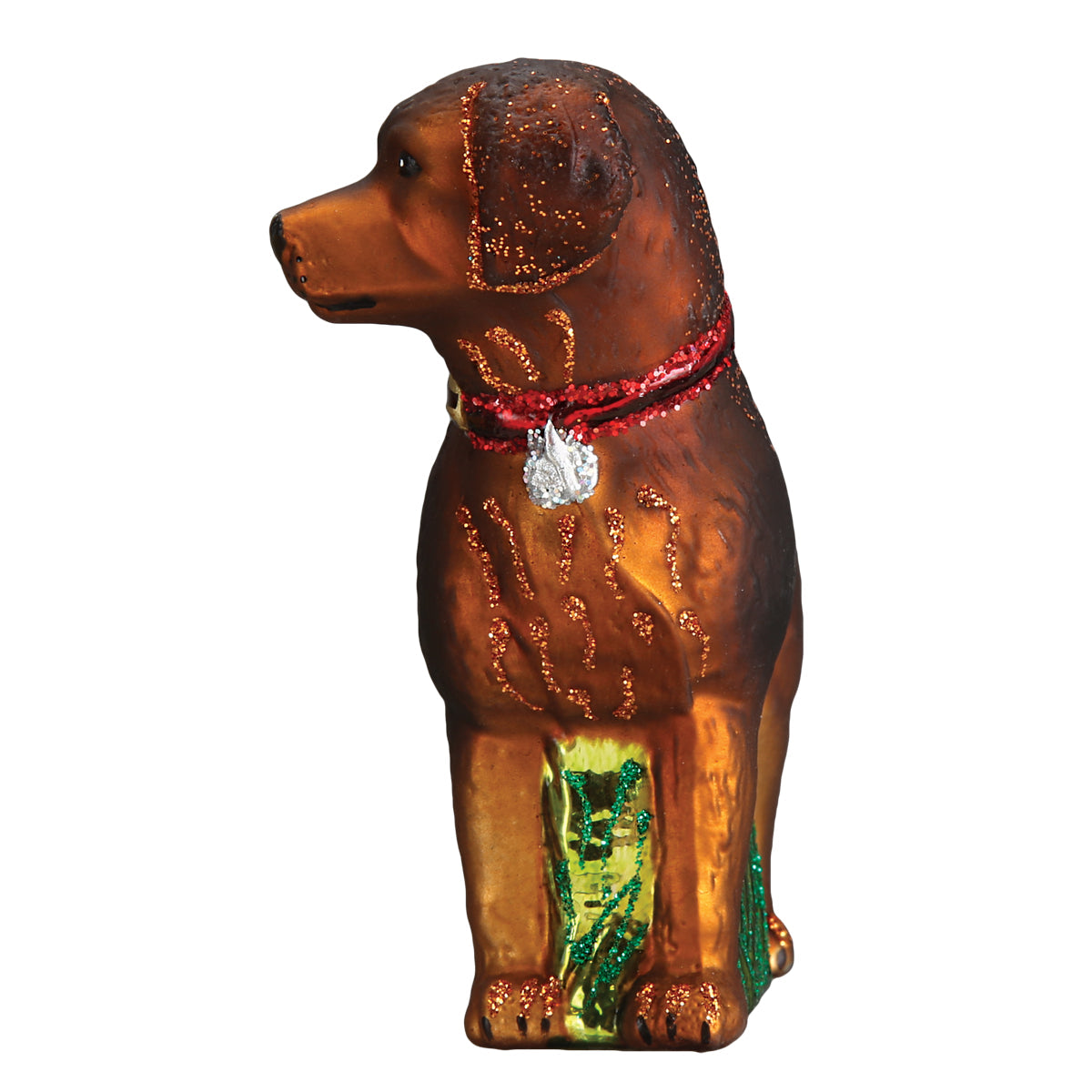 Standing Chocolate Lab Ornament - Southlake Paws