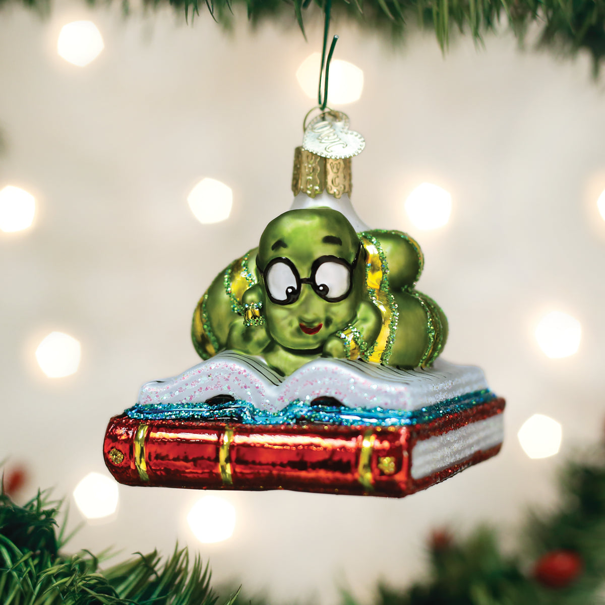 Bookworm Ornament - Southlake Paws