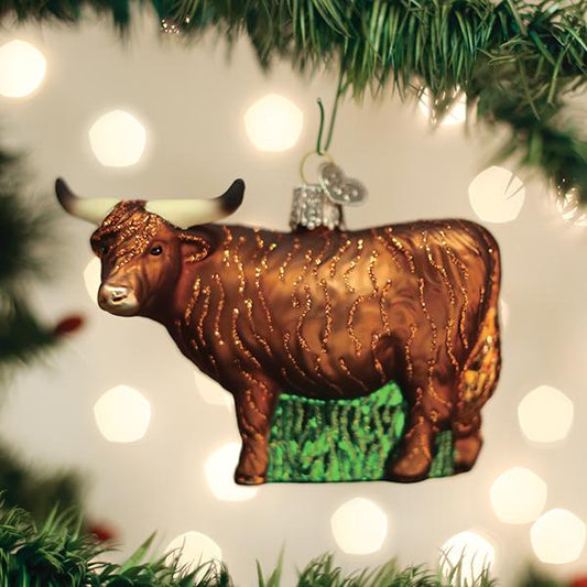 Highland Cow Christmas Ornament - Southlake Paws