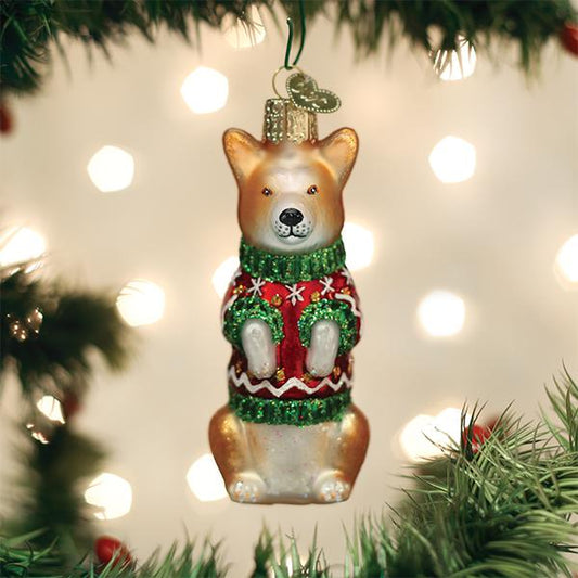 Christmas Corgi Ornament - Southlake Paws