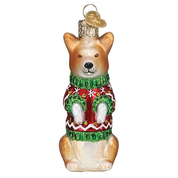 Christmas Corgi Ornament - Southlake Paws
