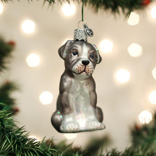 Puppy Pitbull Christmas Ornament - Southlake Paws