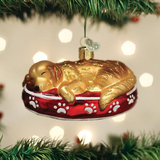 Sleepy Golden Retriever Ornament - Southlake Paws