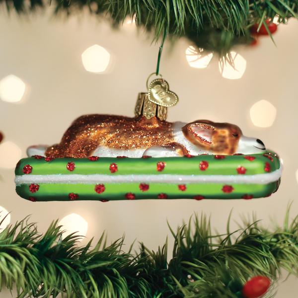 Sleepy Corgi Ornament - Southlake Paws