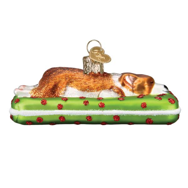 Sleepy Corgi Ornament - Southlake Paws