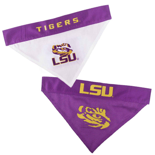 LSU Reversible Large/extra Large Dog Collar - Official College Pet Fan Gear