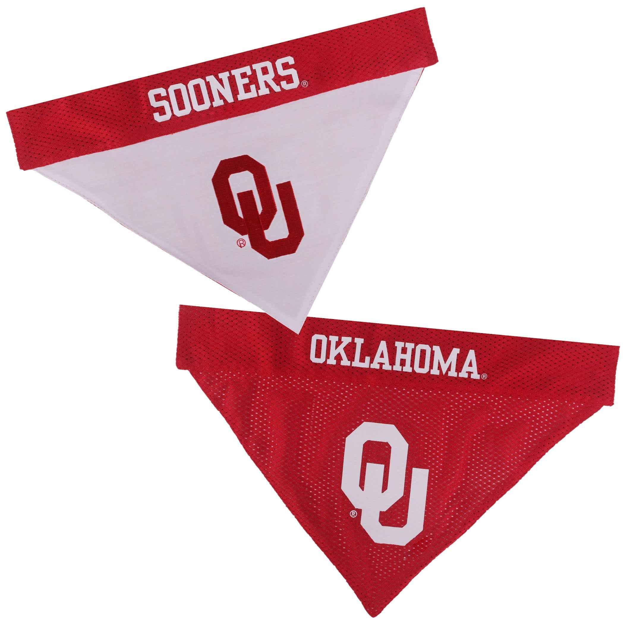 Oklahoma Sooners Reversible S/m Dog Bandana - College Game Day Pet Apparel