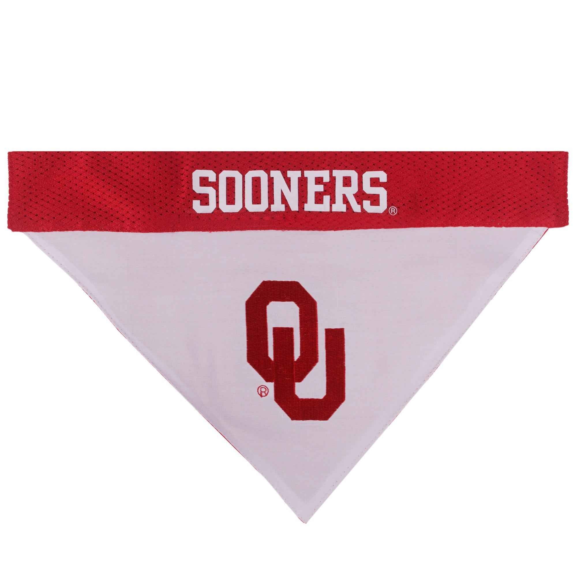 Oklahoma Sooners Reversible S/m Dog Bandana - College Game Day Pet Apparel